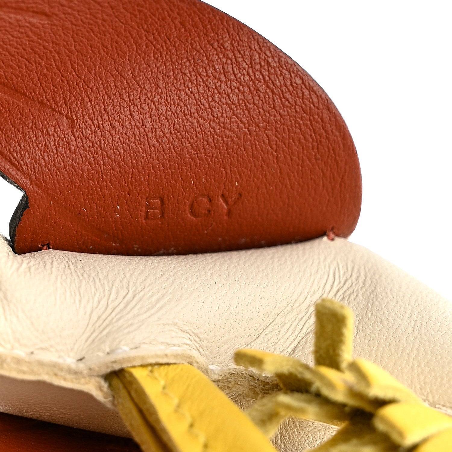 Hermes Milo Lambskin Grigri Rodeo Pegase Horse Bag Charm PM Craie