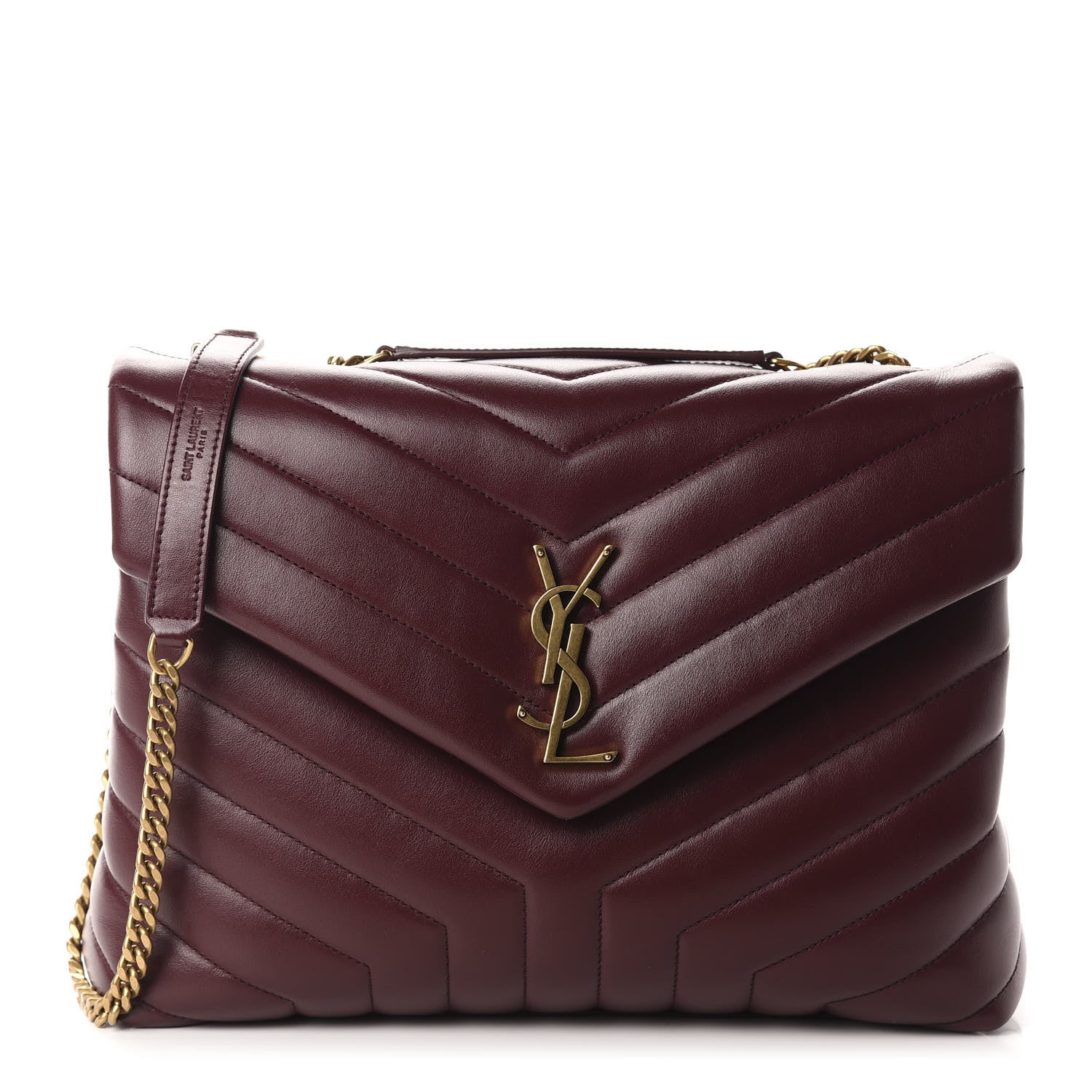 Saint Laurent Calfskin Y Quilted Monogram Medium Loulou Chain Satchel Palissandre 1 of 11