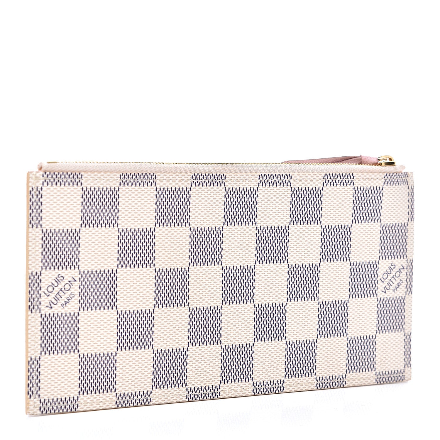 Louis Vuitton Damier Azur Felicie Chain Wallet Zippered Insert Rose Ballerine 2 of 5