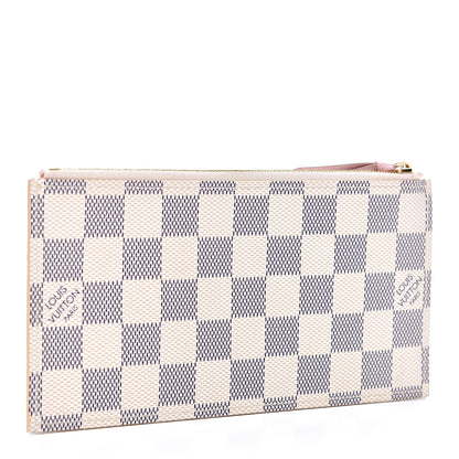 Louis Vuitton Damier Azur Felicie Chain Wallet Zippered Insert Rose Ballerine 2 of 5