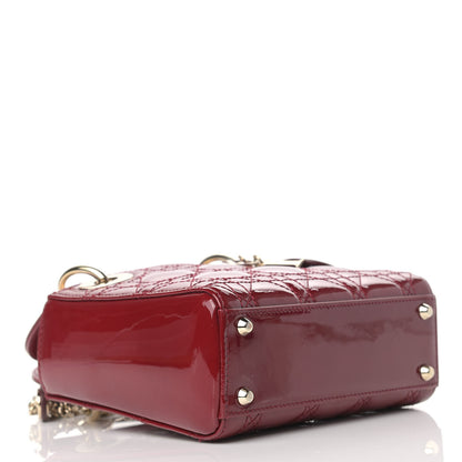 Christian Dior Patent Cannage Mini Lady Dior Red 4 of 10