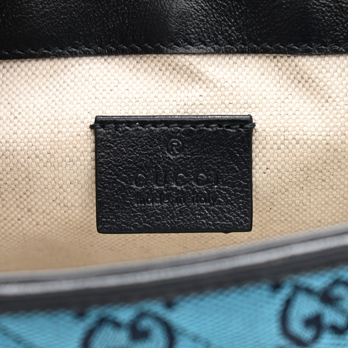 Monogram Multicolor Matelasse Diagonal Mini GG Marmont Top Handle Shoulder Bag Light Blue