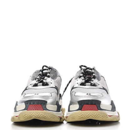 Balenciaga Mesh Nubuck Mens Triple S Sneakers 42 Black Argent 2 of 9