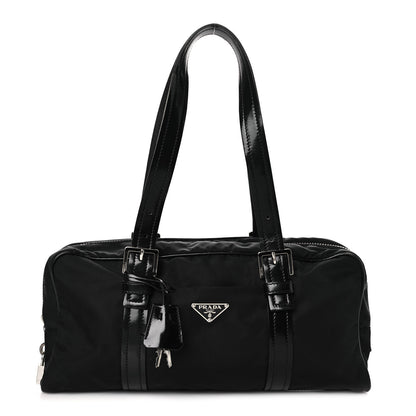Prada Tessuto Nylon Vernice Bauletto Black 1 of 8