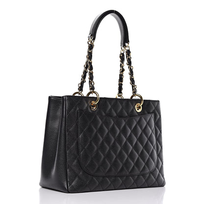 Chanel Caviar Quilted Grand Shopping Tote GST Black 3 of 9