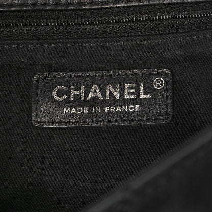 Chanel Calfskin Quilted Double Stitch Hamptons Clutch with Chain Black 6 of 11