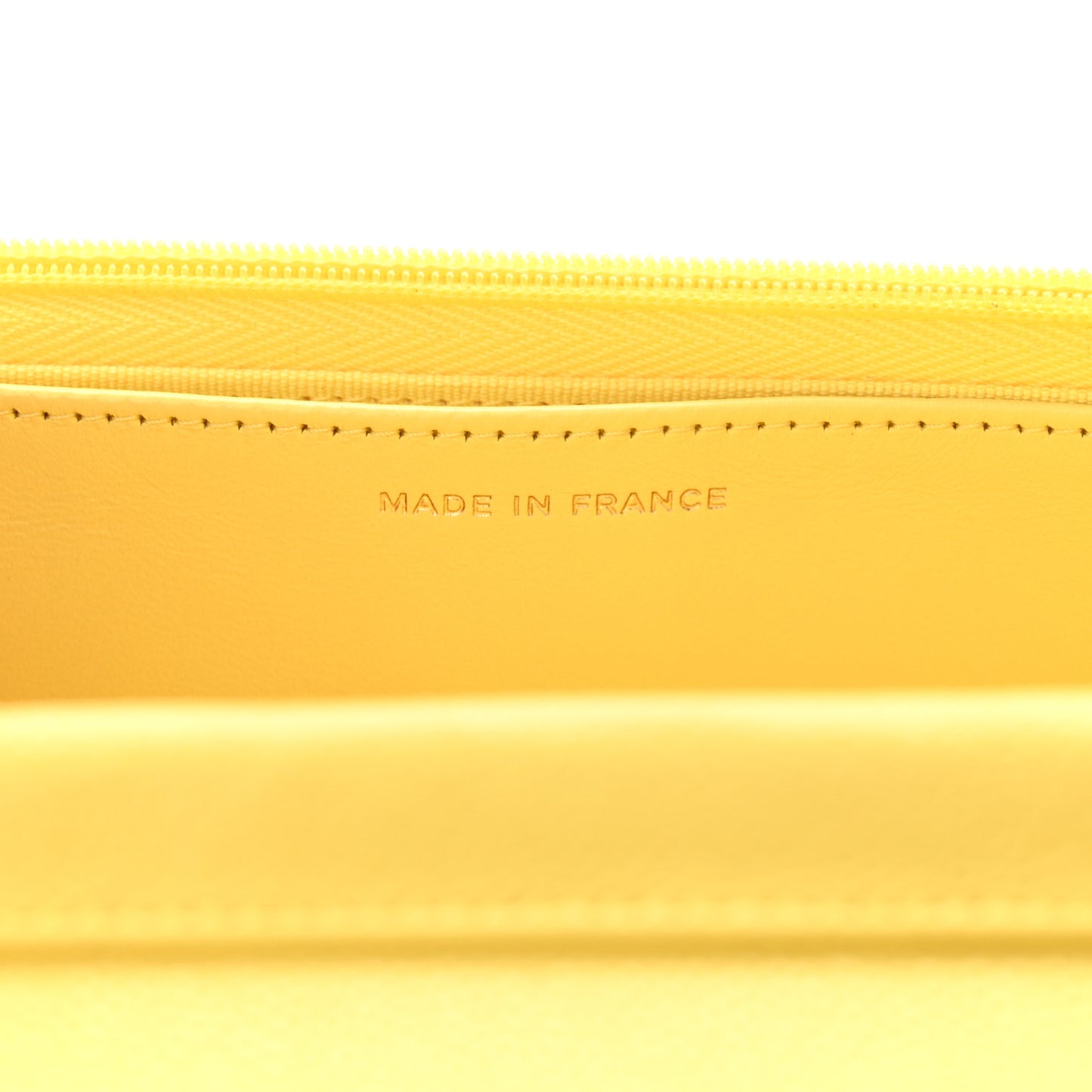 Caviar Quilted Wallet on Chain WOC Yellow