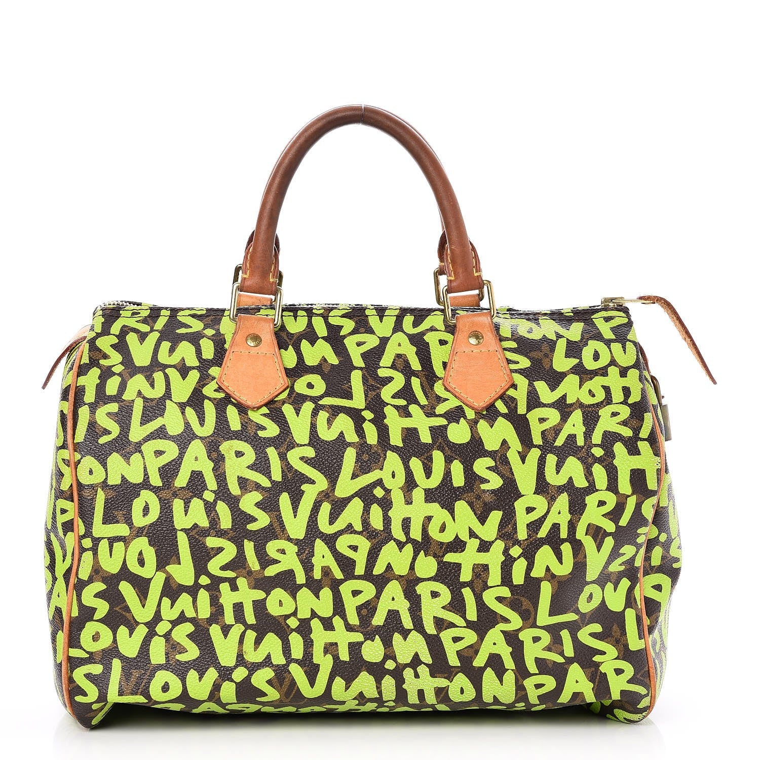Louis Vuitton Monogram Graffiti Speedy 30 Green 1 of 13