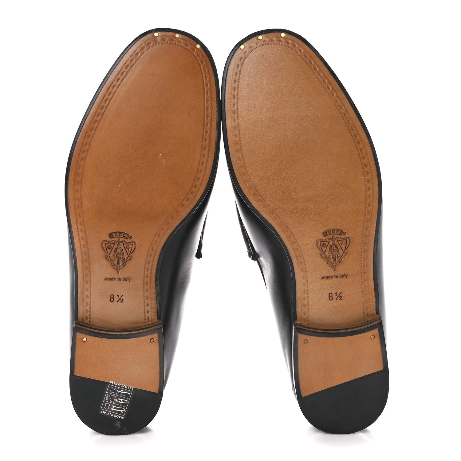 Gucci Lebonne Calfskin Mens Horsebit Loafers With Cover 8.5 Black 9 of 15