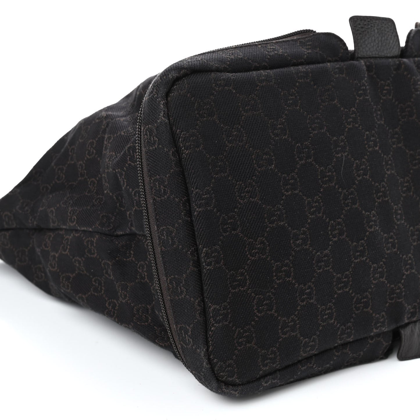 Denim Monogram Large Collapsible Travel Tote Dark Brown