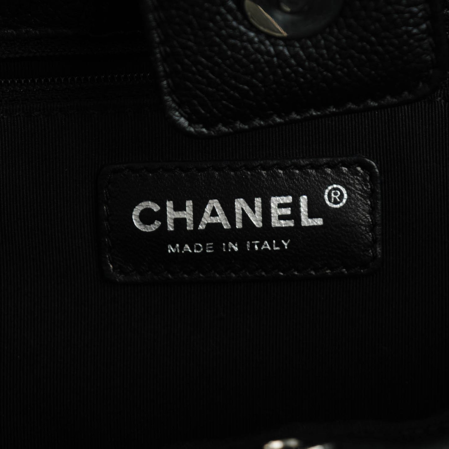 Calfskin Cerf Executive Shopper Tote Black