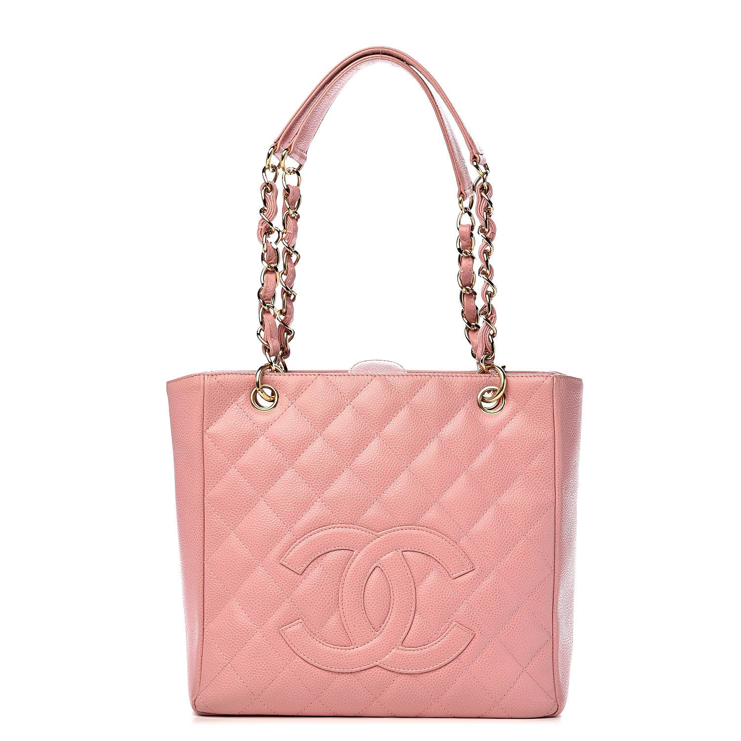 Chanel Caviar Quilted Petit Shopping Tote PST Pink 1 of 12
