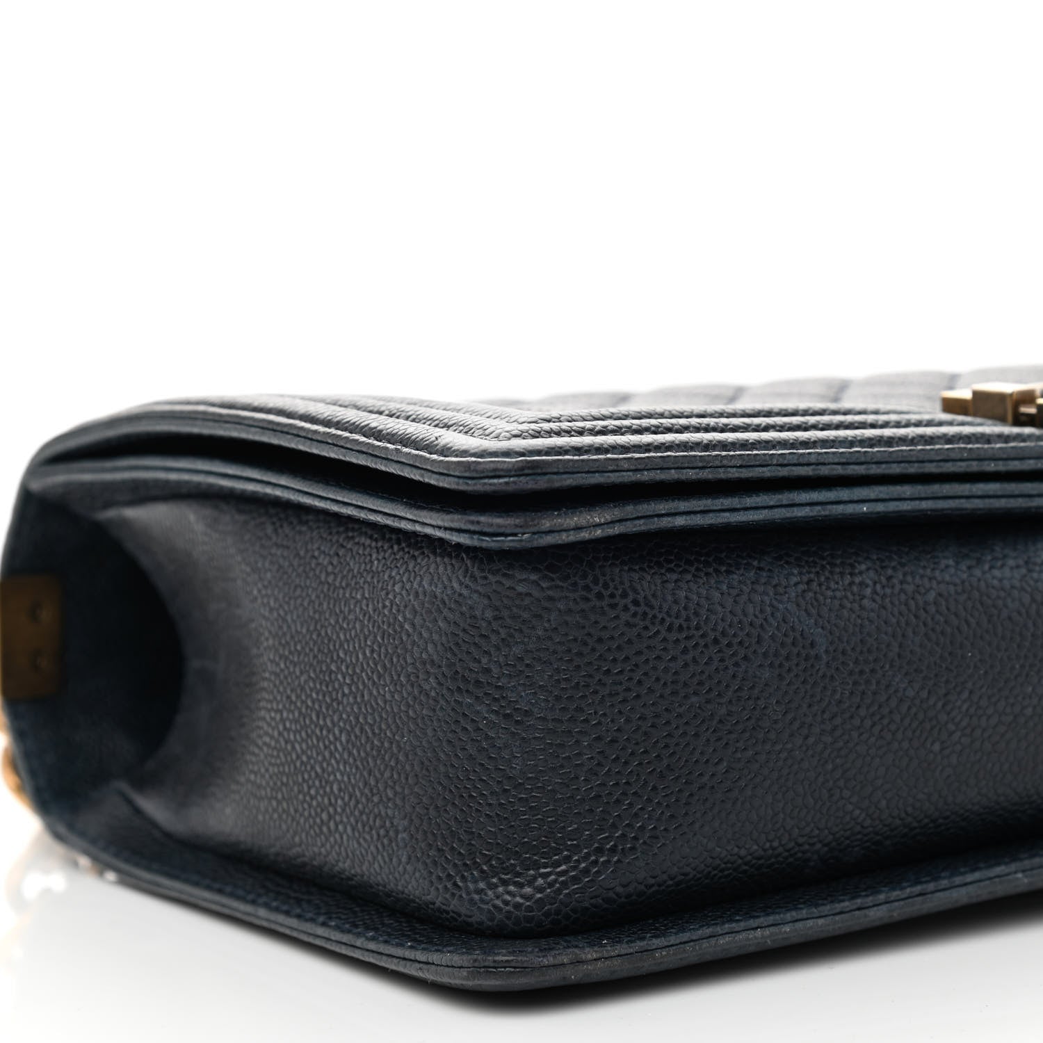 Chanel Caviar Quilted New Medium Boy Flap Dark Navy Blue 8 of 13