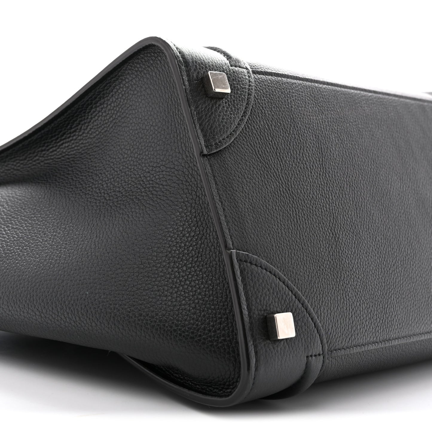 Drummed Calfskin Mini Luggage Black