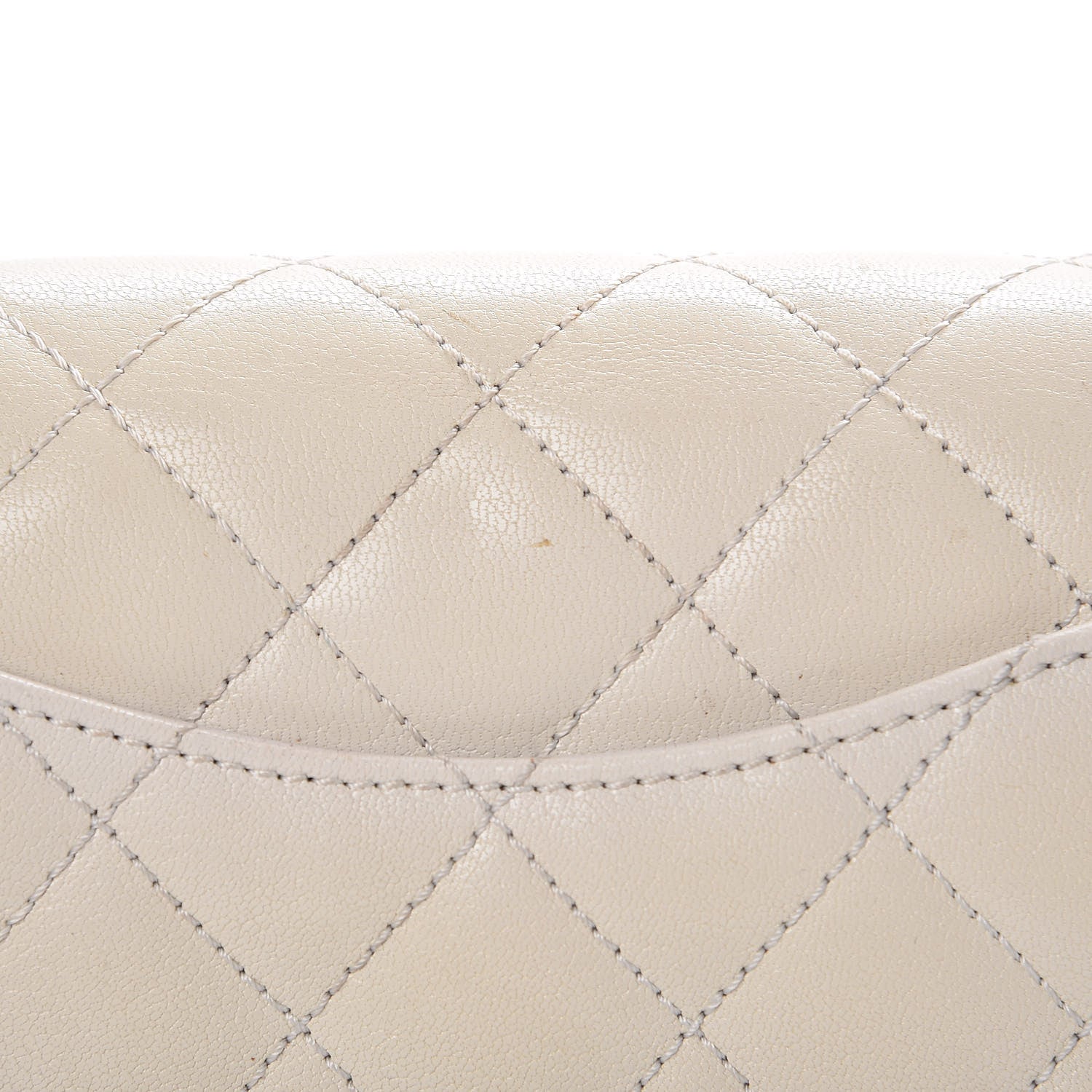 Chanel Shiny Goatskin Quilted Small Double Carry Waist Chain Flap White 10 of 15