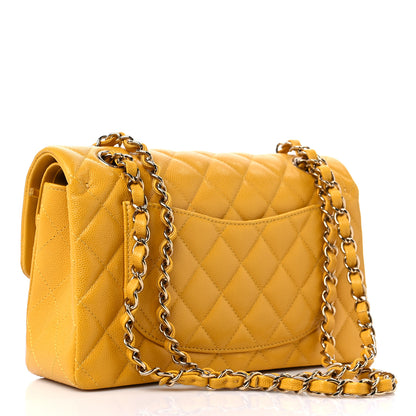 Chanel Caviar Quilted Small Double Flap Yellow 3 of 11
