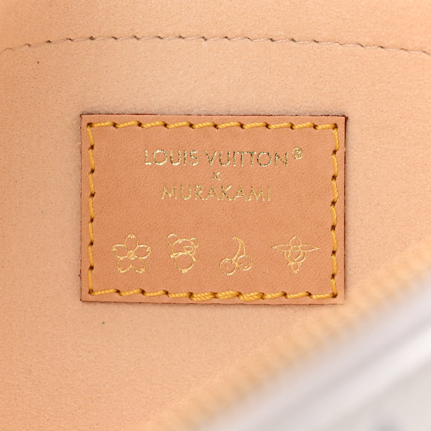 LV X TM Monogram Multicolor Neverfull Pochette White