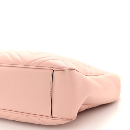 Gucci Calfskin Matelasse Medium GG Marmont Open Top Shoulder Bag Perfect Pink 10 of 16