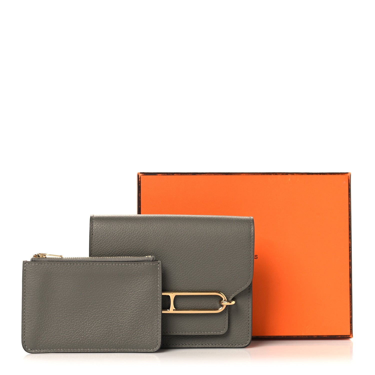 Hermes Evercolor Roulis Slim Wallet Gris Meyer 9 of 9