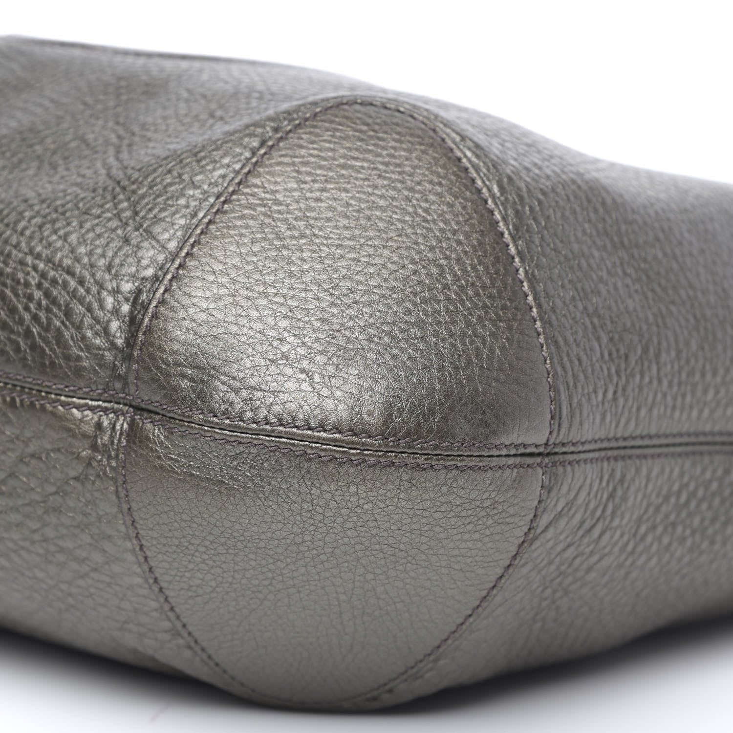 Gucci Metallic Pebbled Calfskin Medium Soho Chain Hobo Sasso 9 of 14