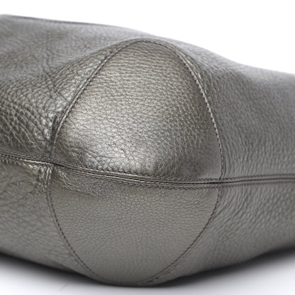 Gucci Metallic Pebbled Calfskin Medium Soho Chain Hobo Sasso 9 of 14