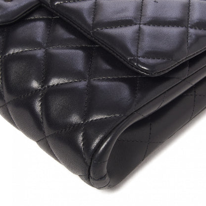 Chanel Lambskin Quilted Clutch With Chain Flap Black 5 of 9