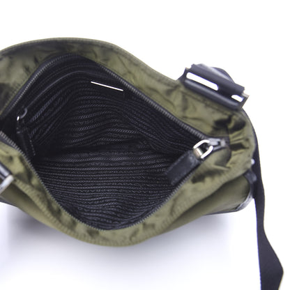 Prada Nylon Vela Flat Messenger Bag Mimetico 4 of 9
