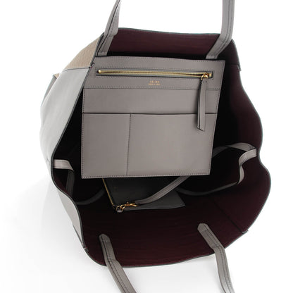 Celine Crocodile Embossed Calfskin Medium Horizontal Cabas Phantom Grey 5 of 8