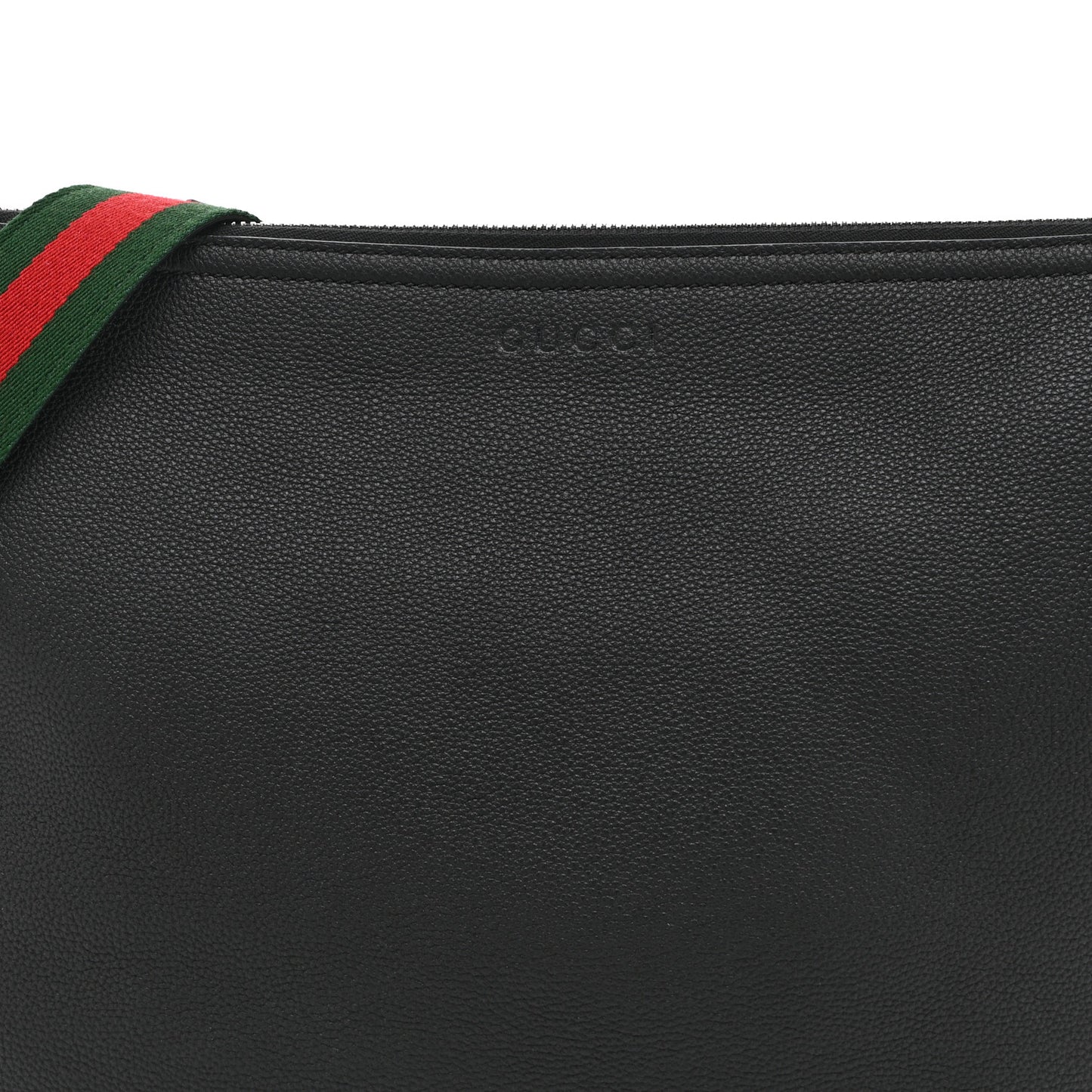 Calfskin Emblem Shoulder Bag Black