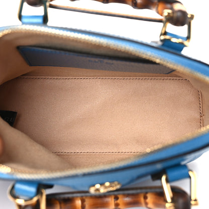 Gucci Textured Dollar Calfskin Mini Diana Dome Tote Bag Blue 5 of 9