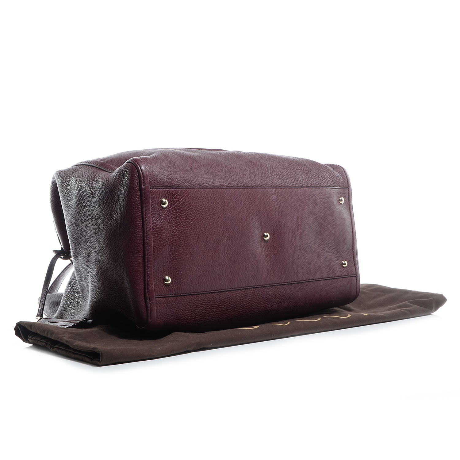 Gucci Pebbled Calfskin Large Soho Shoulder Bag Bordeaux 4 of 7