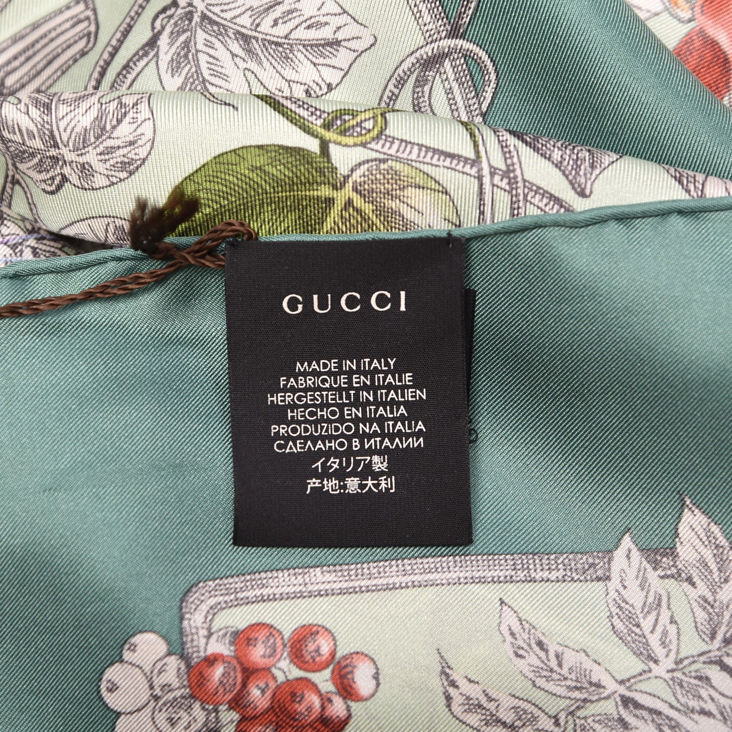 Silk Twill Wondergardenia Square Scarf Emerald