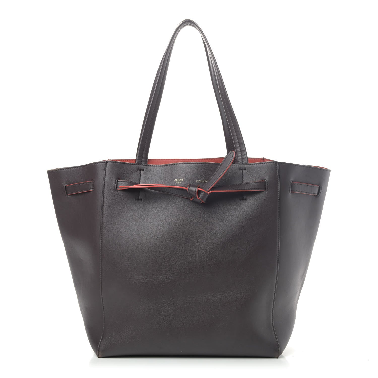 Celine Smooth Calfskin Small Belt Cabas Phantom Dark Brown 1 of 4