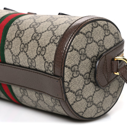 Gucci GG Supreme Monogram Web Small Ophidia Boston Bag Beige New Acero 10 of 11