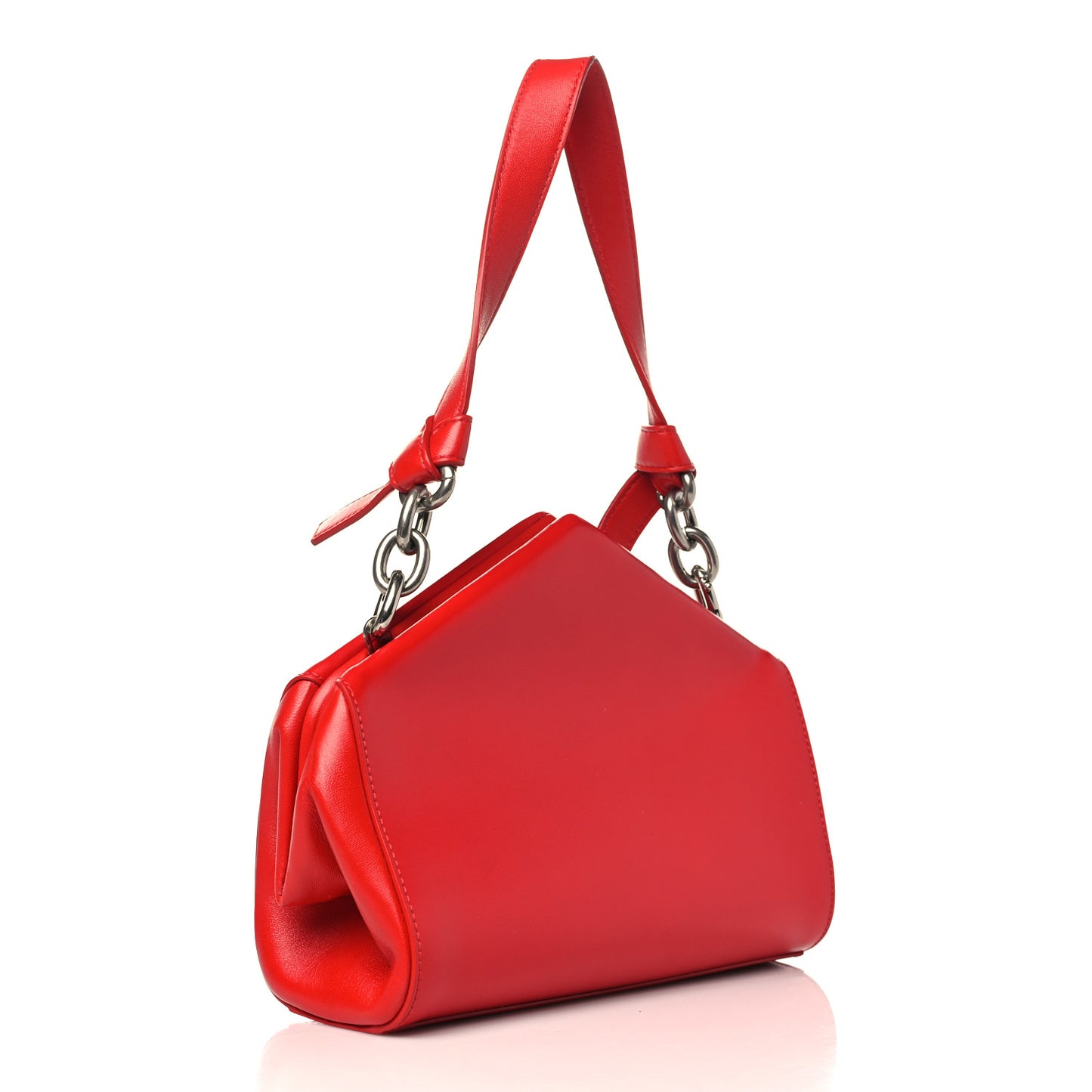 Calfskin Tip Clutch Red