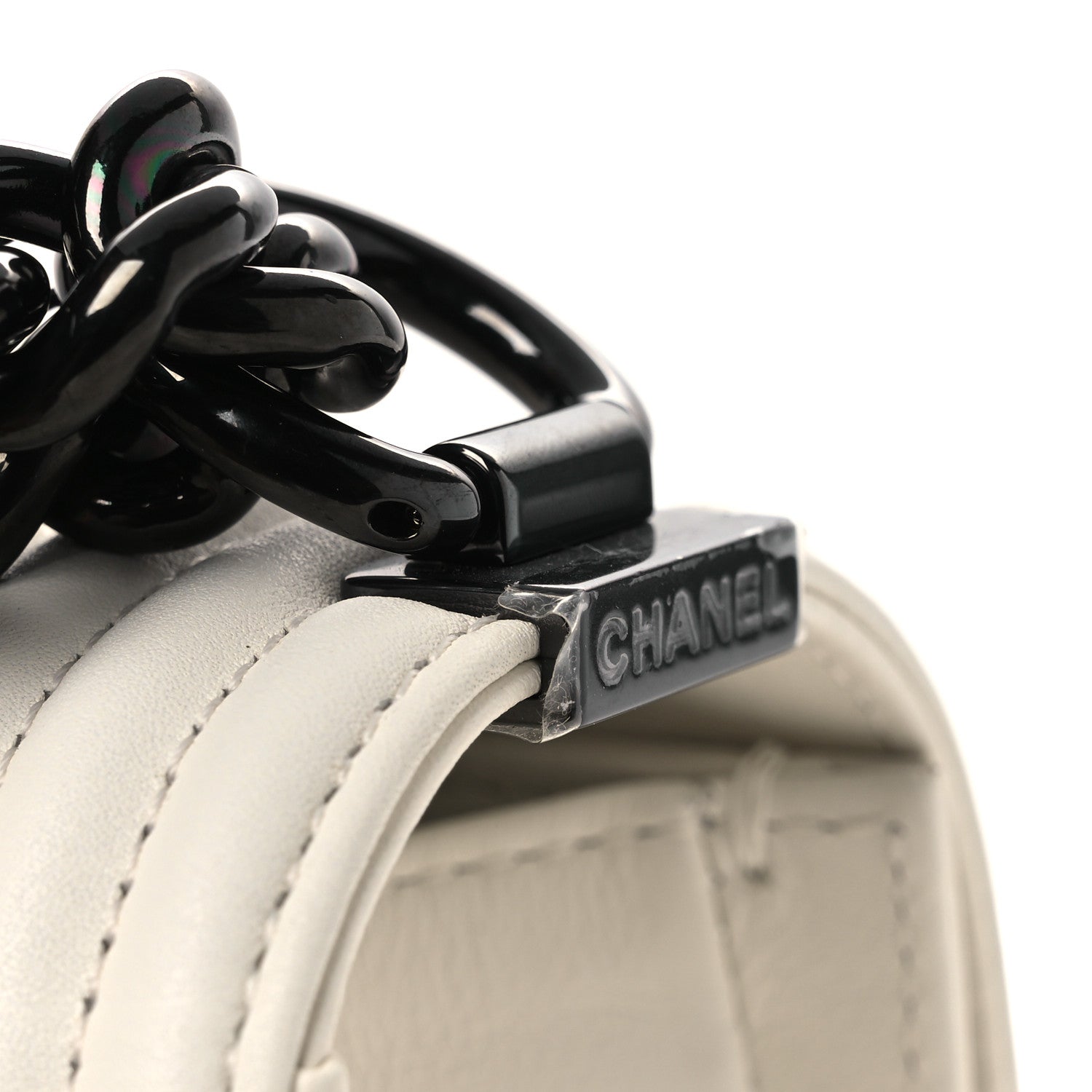 Chanel Calfskin Quilted Medium Boy Flap White 11 of 12