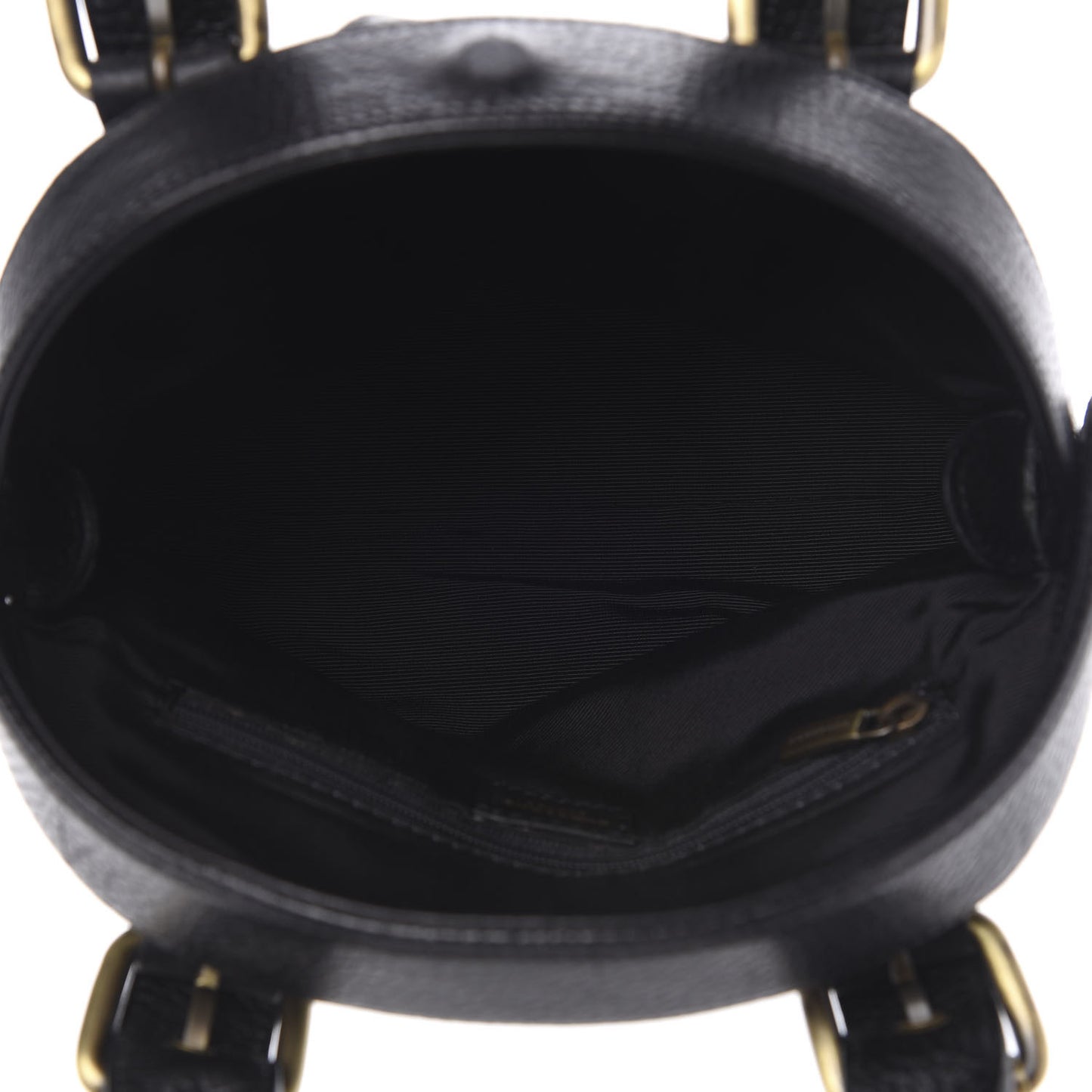 Signature Grain Calfskin Check Embossed Top Handle Bag Black