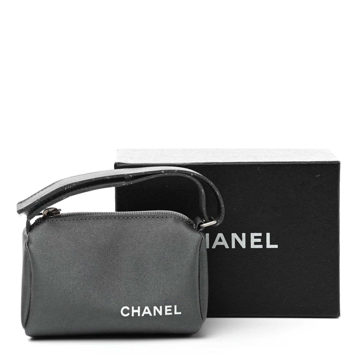 Chanel Nylon Mini Pouch Grey 10 of 10