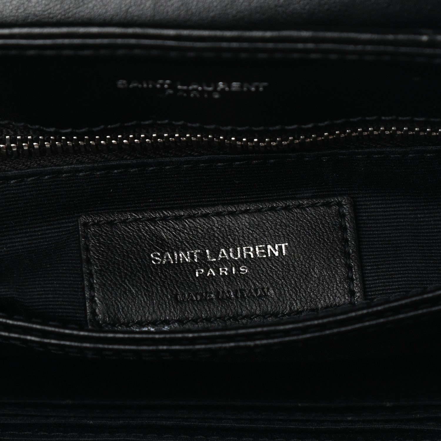 Saint Laurent Calfskin Y Quilted Monogram Toy Loulou Crossbody Bag Black 5 of 5