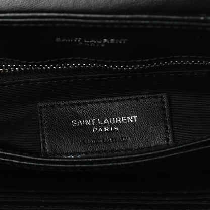 Saint Laurent Calfskin Y Quilted Monogram Toy Loulou Crossbody Bag Black 5 of 5
