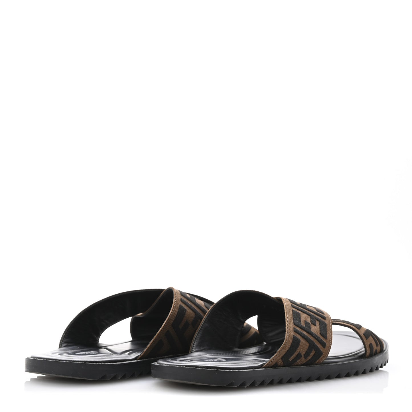 Fabric Rubber Macro FF Embroidered Mens Crisscross Slide Sandals 10 Maya Black
