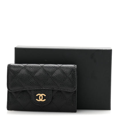 Chanel Caviar Quilted Flap Card Holder Wallet Black 12 of 12