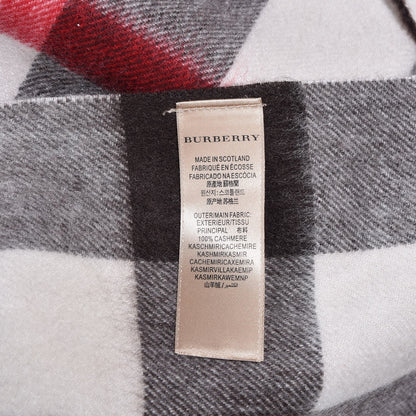 Burberry Cashmere Giant Check Fringe Scarf Stone 4 of 5