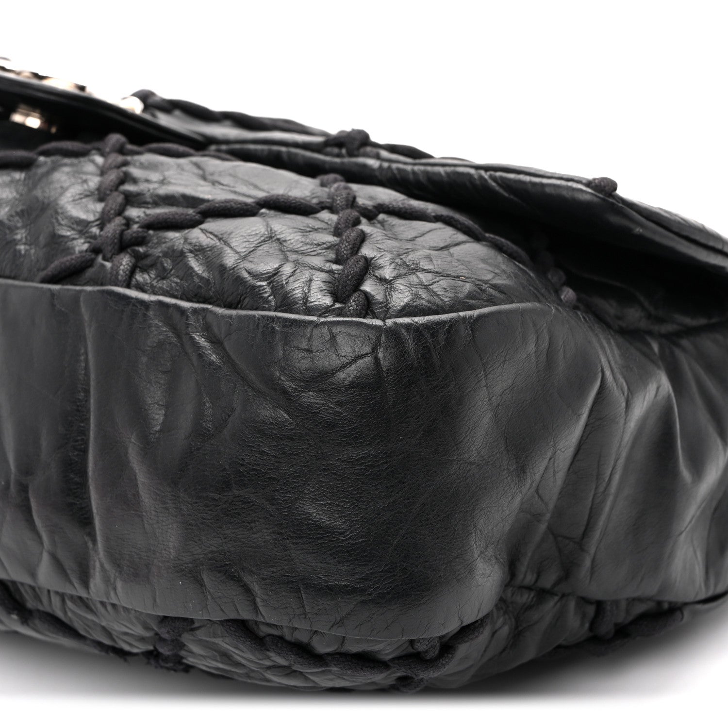 Chanel Calfskin Ultra Stitch Oversize Flap Black 10 of 10