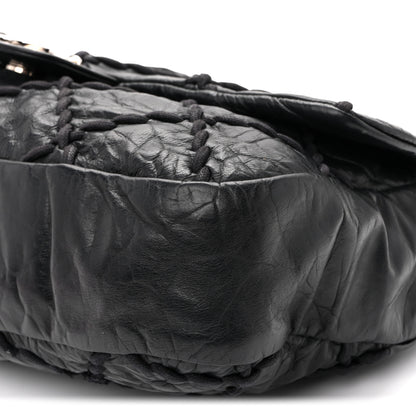 Chanel Calfskin Ultra Stitch Oversize Flap Black 10 of 10