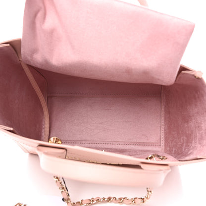 Chanel Caviar Small Studded Deauville Tote Light Pink 5 of 10