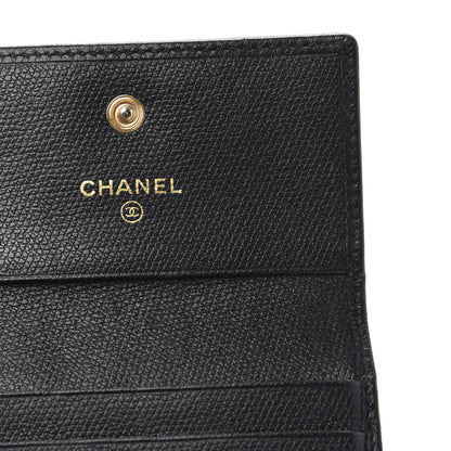 Chanel Grained Calfskin CC Button Flap Wallet Black 7 of 10
