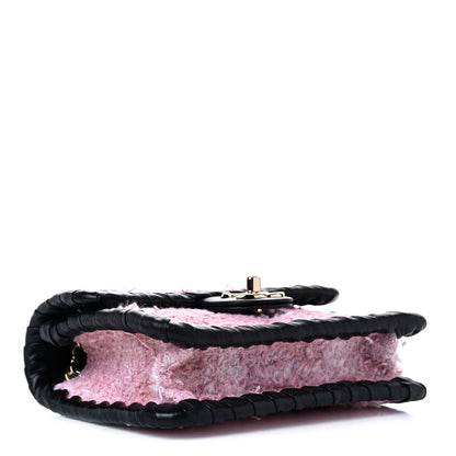 Chanel Tweed Braided Calfskin Mini My Own Frame Flap Pink Black 5 of 11