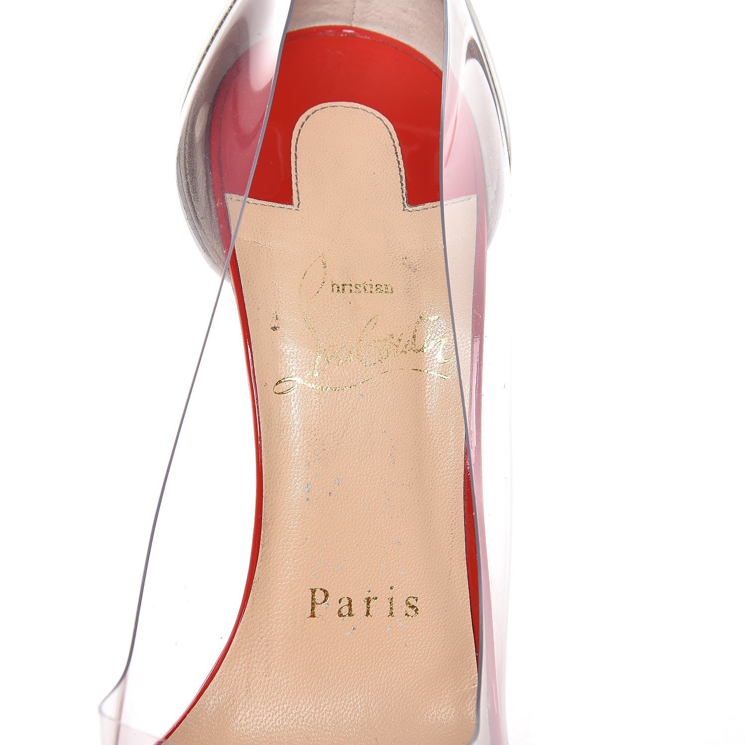 Christian Louboutin Patent PVC Debout 100 Pumps 34 Black 9 of 10