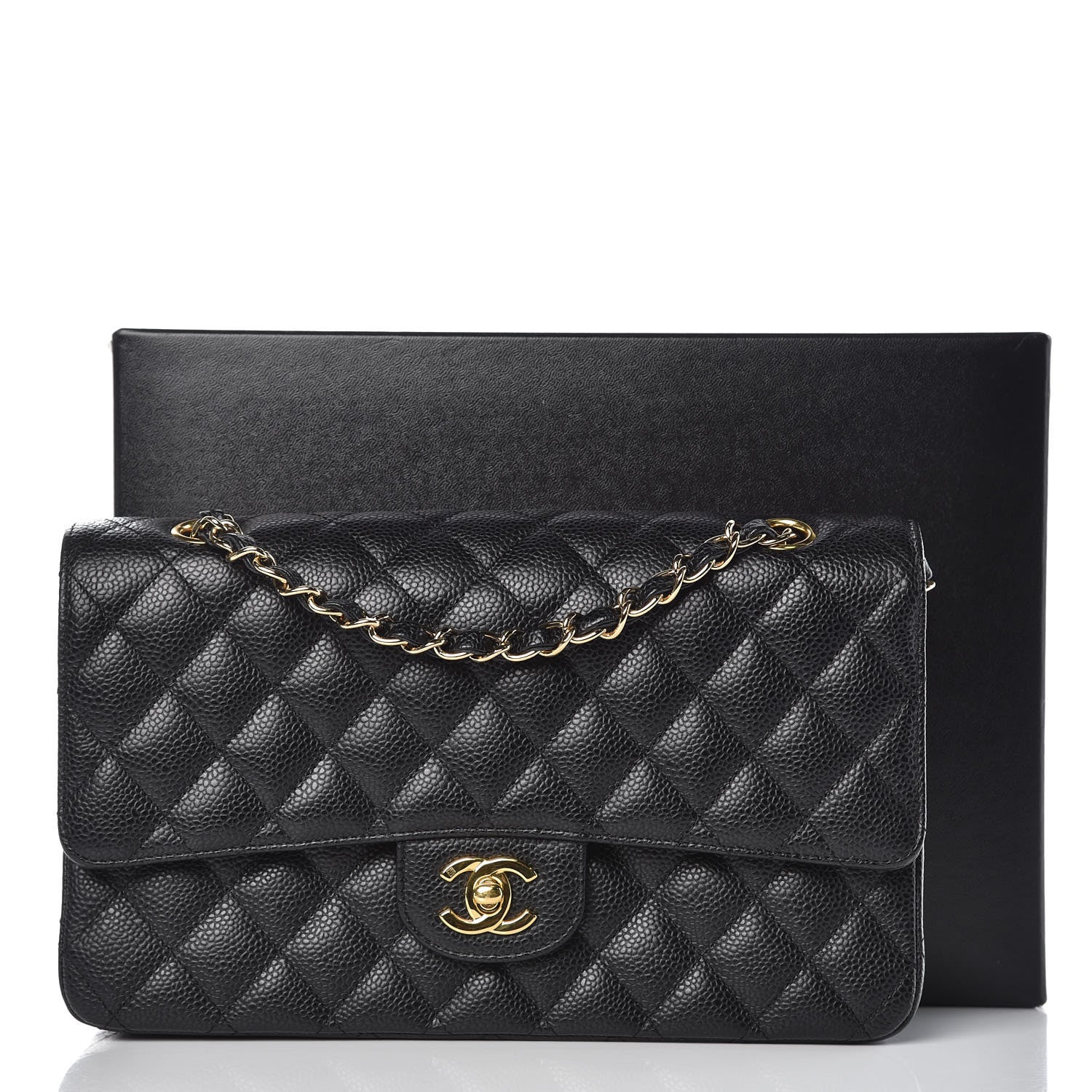 Chanel Caviar Quilted Medium Double Flap Black 10 of 10